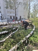 Молодежь в деле! Ликвидация последствий стихии!